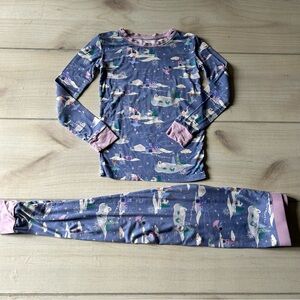 Little Sleepies Blue and Pink Ice Princess Bamboo Pajama Set